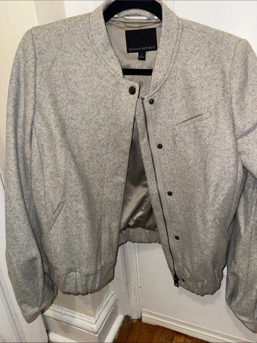 Banana Republic Gray Bomber Jacket